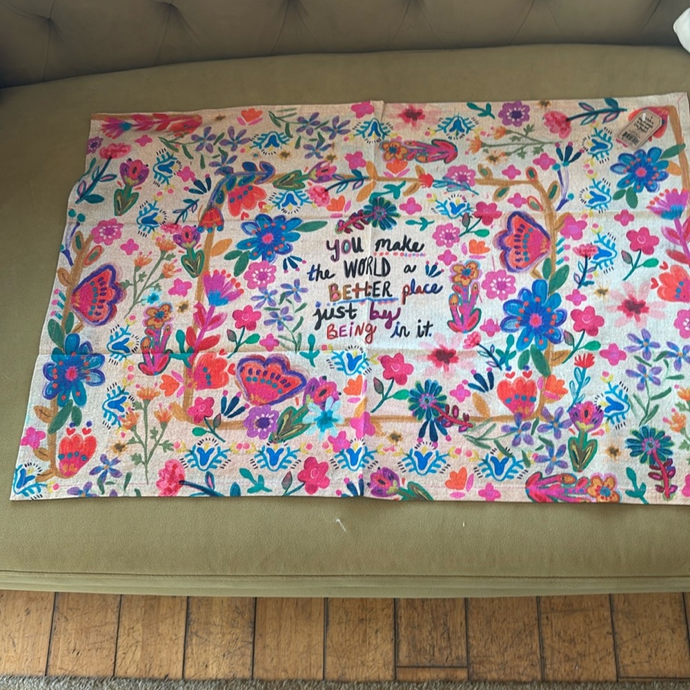 Kitchen or bathroom towel   Can be used as a table cover too
